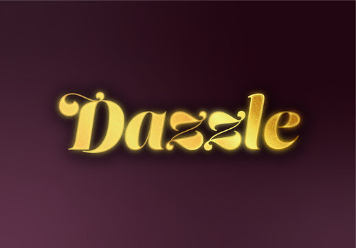 Vintage Glow Luxury Gold Glitter Text Effect