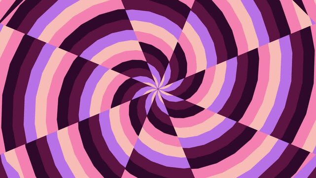 Abstract Spiral Pattern Observing Vivid Colors in Centered Swirl