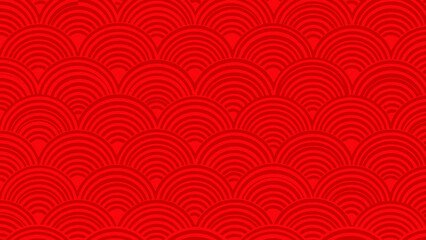 Fototapeta premium Red Patterned Background with Repeating Arches.