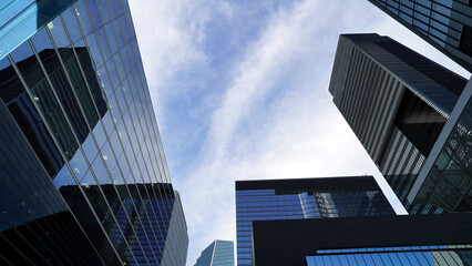 Modern Urban Skyline Featuring Diverse High-Rise Buildings © nana
