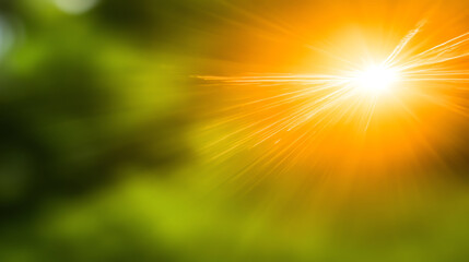 Obraz premium A vibrant sunbeam shining through greenery, creating a warm and inviting atmosphere, perfect for nature and serenity themes.