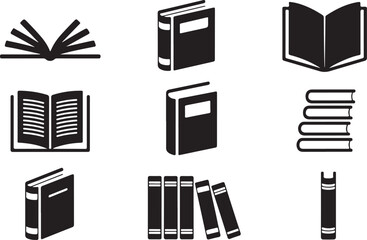 Book and reading icons collection