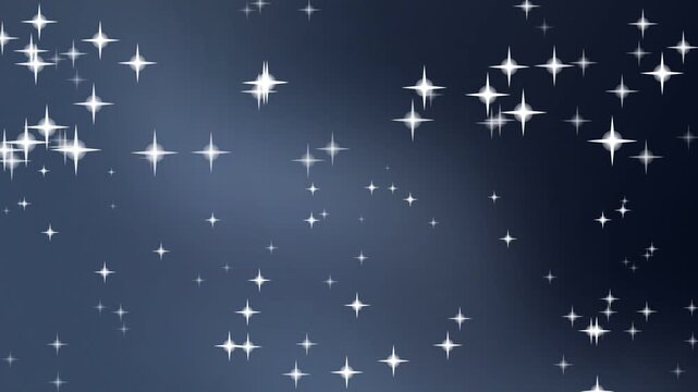 Starry Night Sparkles in Deep Blue Sky