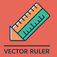 design logo vector icon illustration school ruler