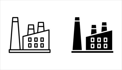 factory icon set, vector illustration on white background.