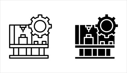 factory icon set, vector illustration on white background.