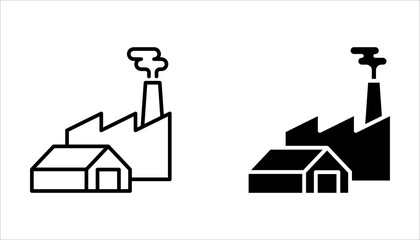 factory icon set, vector illustration on white background.