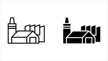 factory icon set, vector illustration on white background.
