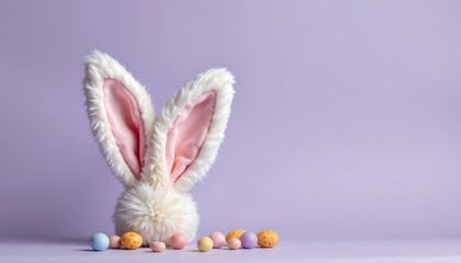 Obraz premium Serene Still Life with Fluffy Ears and Pastel Ovoids