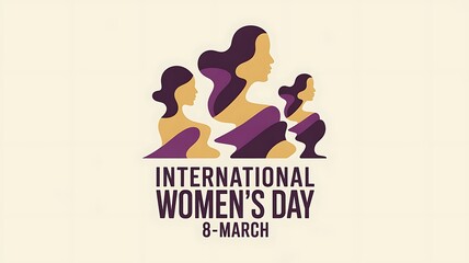 International Womens Day strong women profile poster with bold modern typography
