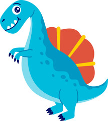 Cute Baby Spinosaurus Dinosaur Cartoon Animal Character