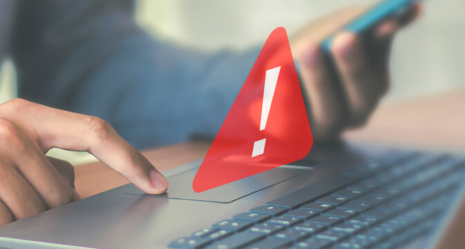Page not found 404 error warning on laptop screen. Internet connection failed. Broken website concept. Digital communication problem.