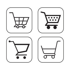 Shopping Cart Trolley Symbol for E-commerce and Retail
