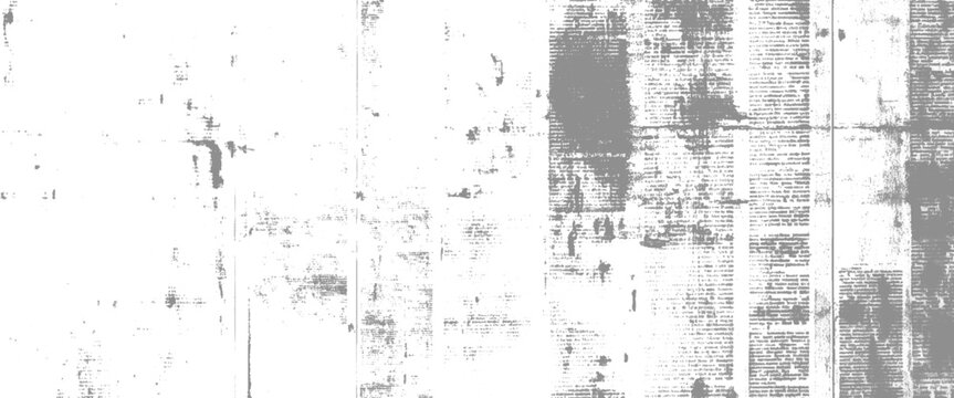 Vector newspaper grunge hand drawn seamless pattern 