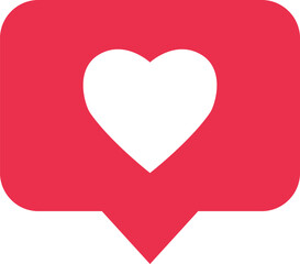 red heart icon media symbol vector