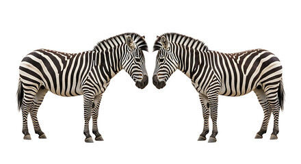 Naklejka premium zebra on white background