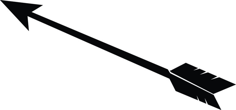 Archery Hunting Arrow Silhouette Vector Illustration