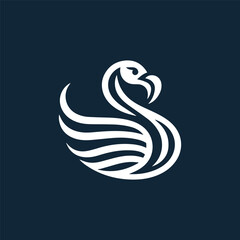 Fototapeta premium Tribal Swan Logo