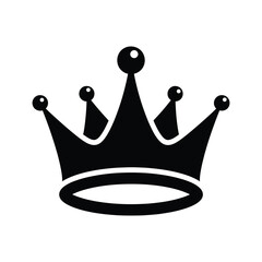 Obraz premium Silhouette of a royal crown icon