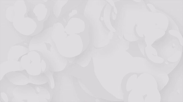 Abstract White and Gray Background with Subtle Organic Shapes and Soft Movement.