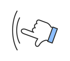 指でスワイプするアイコンイラスト　ベクター