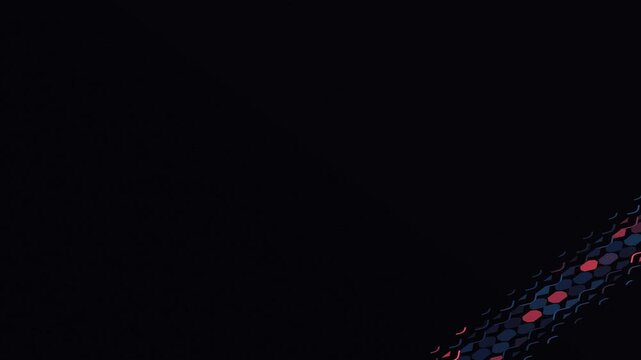 A dark abstract image with a small pattern of geometric shapes at the bottom