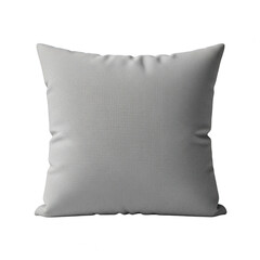 Textured square throw pillow isolated on transparent background