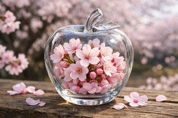 瓶に入った桜の花　A