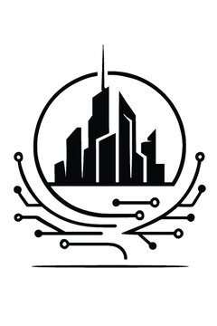 illustration of a logo highrise bilding
