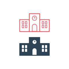 Fototapeta premium High School Modern Simple Vector Icons set