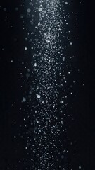 Obraz premium Water Bubbles Falling Dark Background