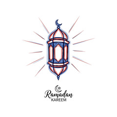 Ramadan Kareem Lantern Illustration – Islamic Holy Month Festival Greeting Art © KOBAD