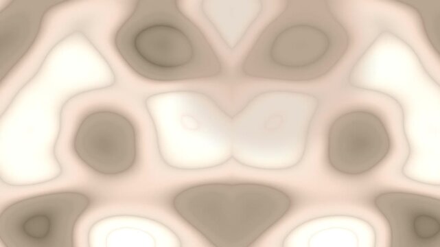 Abstract, symmetrical pattern in muted beige and cream tones with a blurred, organic design