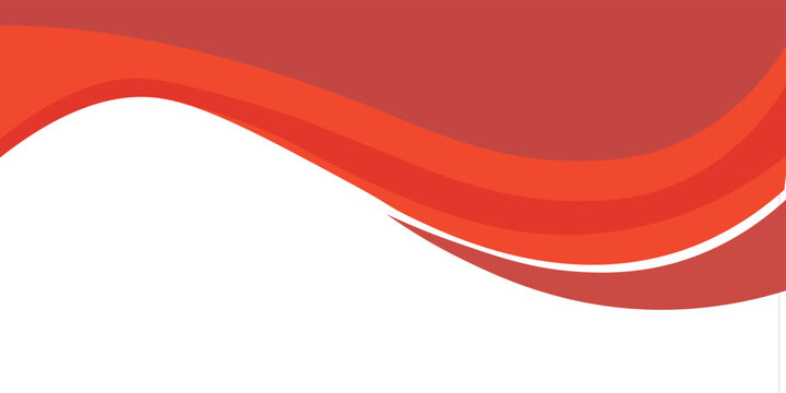 Vector red line background curve element with white space for text and message design, overlapping layers, Eps 10