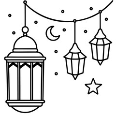 Ramadan Moon & Lantern Design