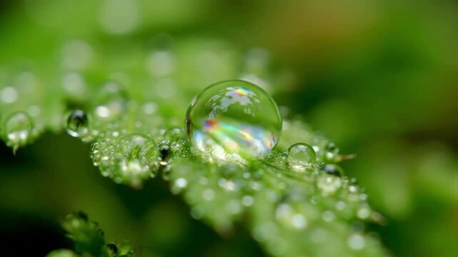 Subtle Microcosmic Movement Capturing gentle, imperceptible motion within a magnified natural environment.