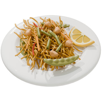 Cute 3D Filipino Pancit Pansit Bihon Guisado Noodles