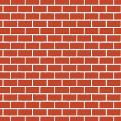 Fototapeta premium Classic red brick wall pattern, uniform texture, seamless background for architecture and design