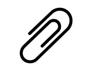 Obraz premium Cutout Attachment Paperclip Icon