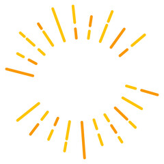 ポップなサンバーストのフレーム