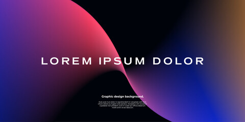 Abstract gradient curve on dark background. 