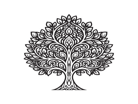 Intricate celtic tree design