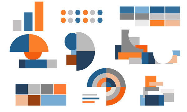 set of infographic elements,  Abstract Corporate Modular System Background