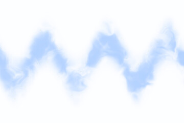 Fototapeta premium Light blue watercolor zigzag pattern, soft pastel wash texture, abstract wavy brush stroke, digital paint effect, png cutout