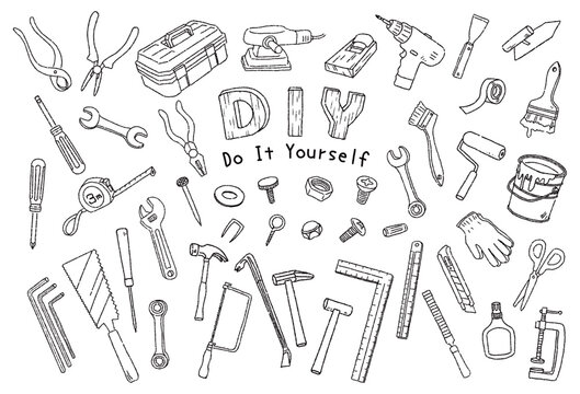 DIYツール　手描きイラストセット