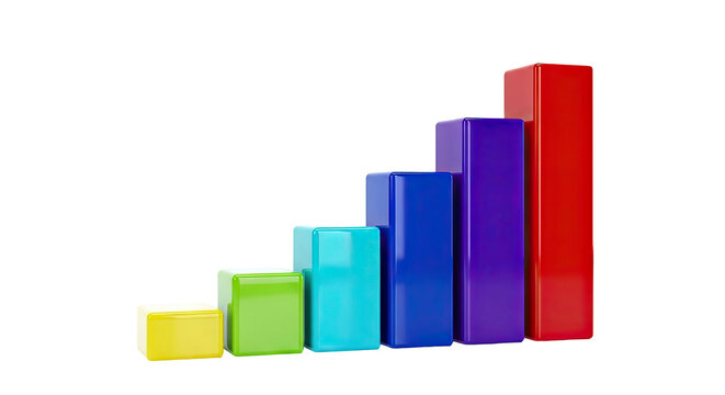 Colorful Bar Chart Showing Growth
