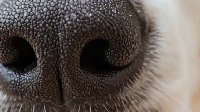 Dog wet nose texture macro close up detail