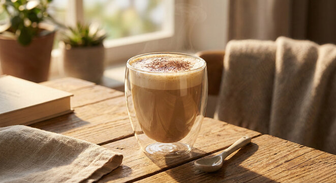 coffee latte in glass