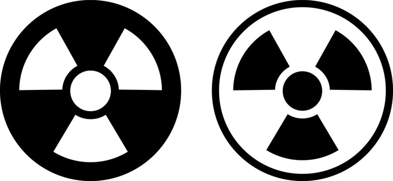 Radioactive symbol warning signs