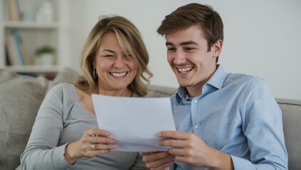 mother celebrate receiving a letter with exciting scholarship news from a university.jpeg